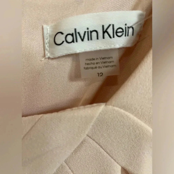Calvin Klein Special Occasion Pink Sleeveless Sheath Halter Dress Size 12 NWT - Picture 7 of 10